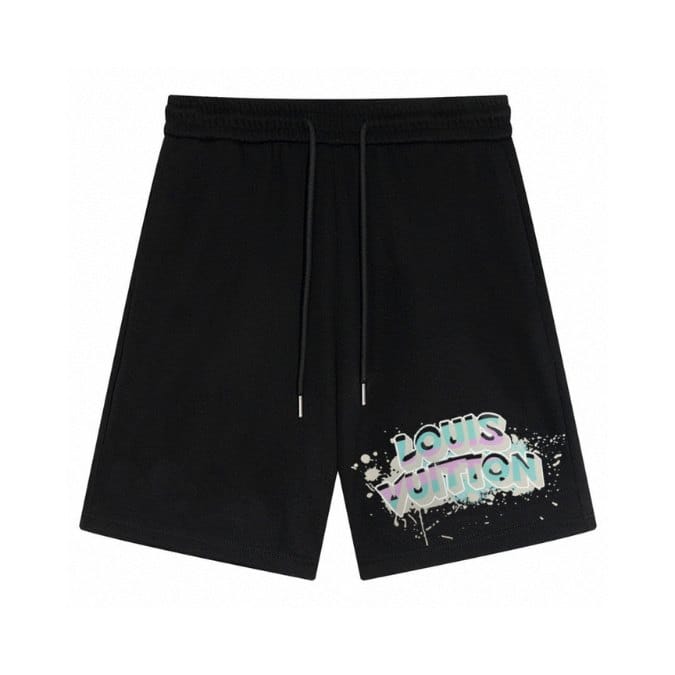 LV Shorts  Black Splash Logo