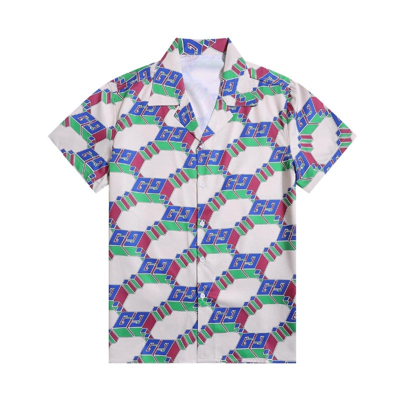 GG T-Shirt Multicolor Pattern Short Sleeve