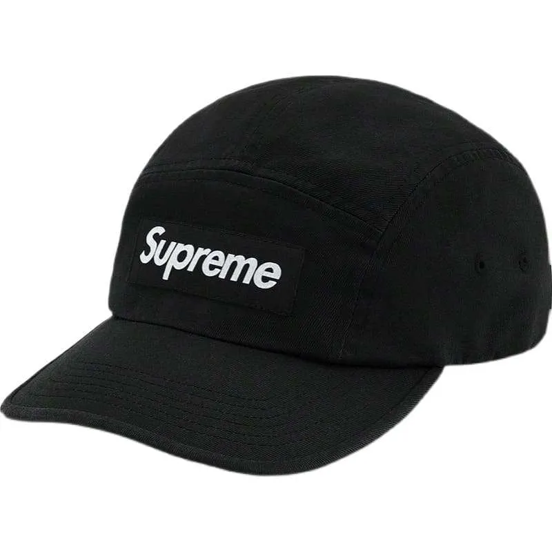 Cap Supreme Washed Chino Twill Camp Black