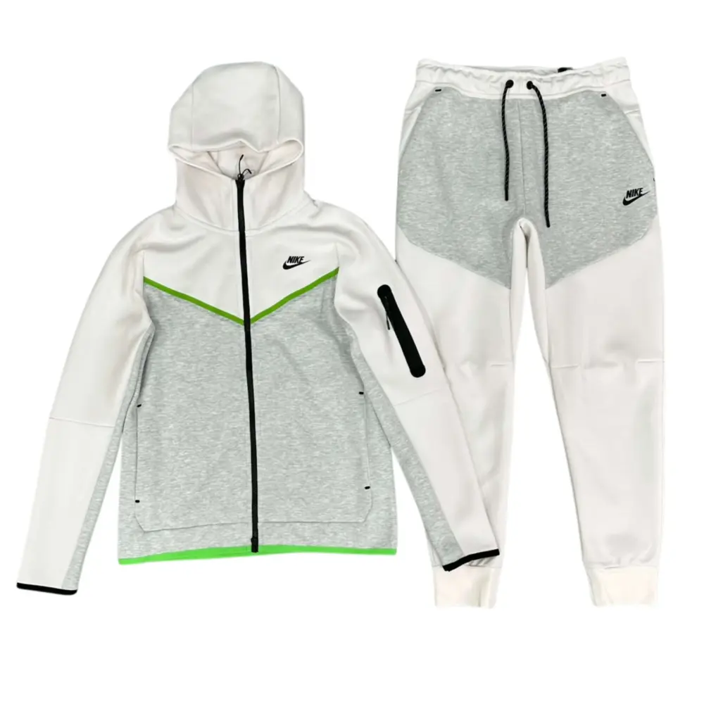 Conjunto NIKE TECH Fleece «Blanco Gris» Algodón Real