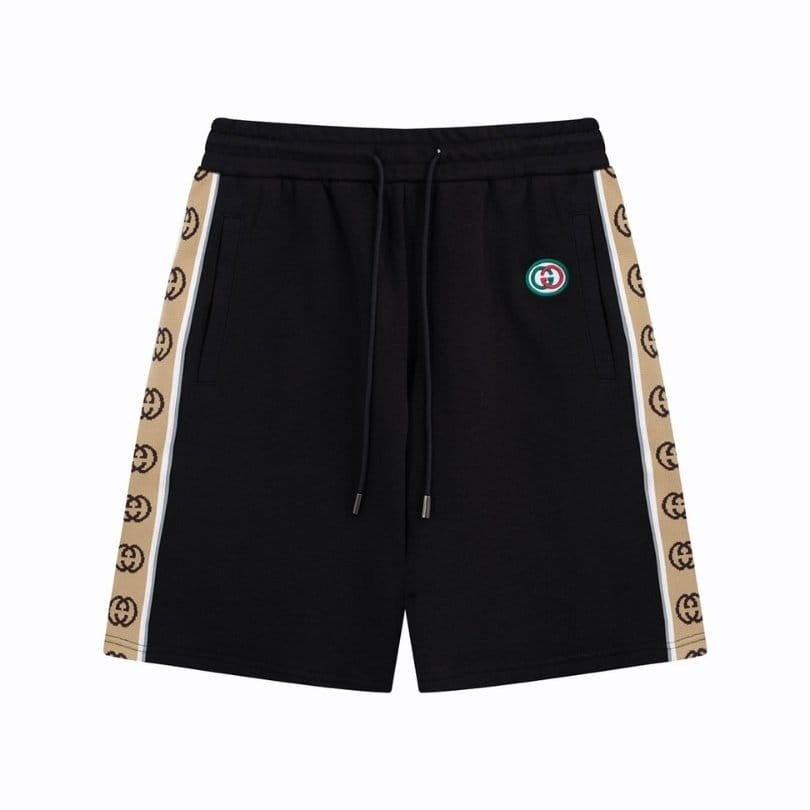 GG Shorts Monogram Trim Black