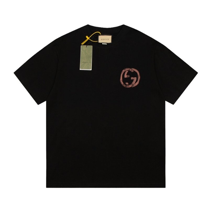 GG T-shirt Distressed Logo Black