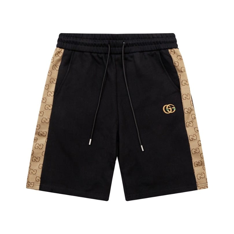 GG Shorts Black Monogram Side-Pocket