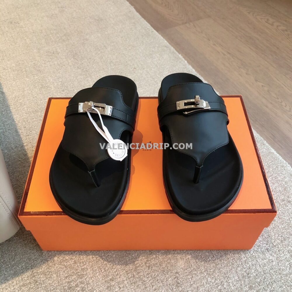 Chanclas Hermes - Negro