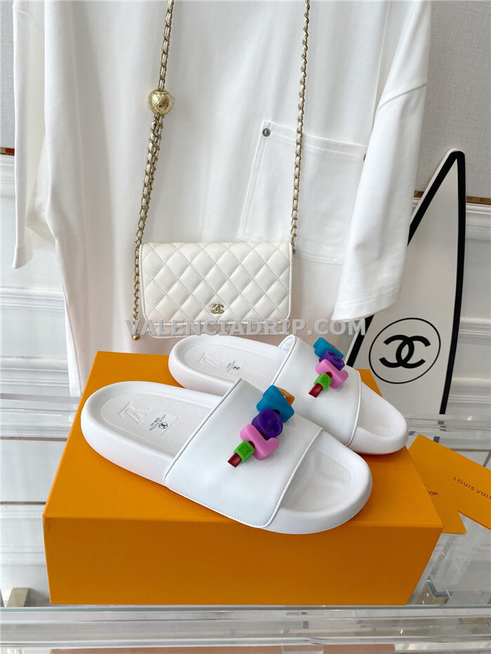Chanclas Louis Vuitton - Blanco