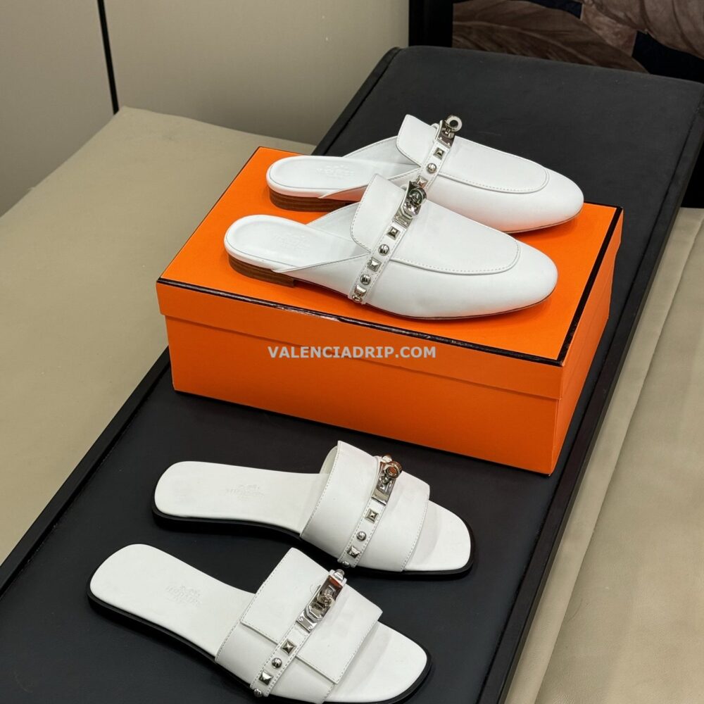 Chanclas Hermes - Blanco