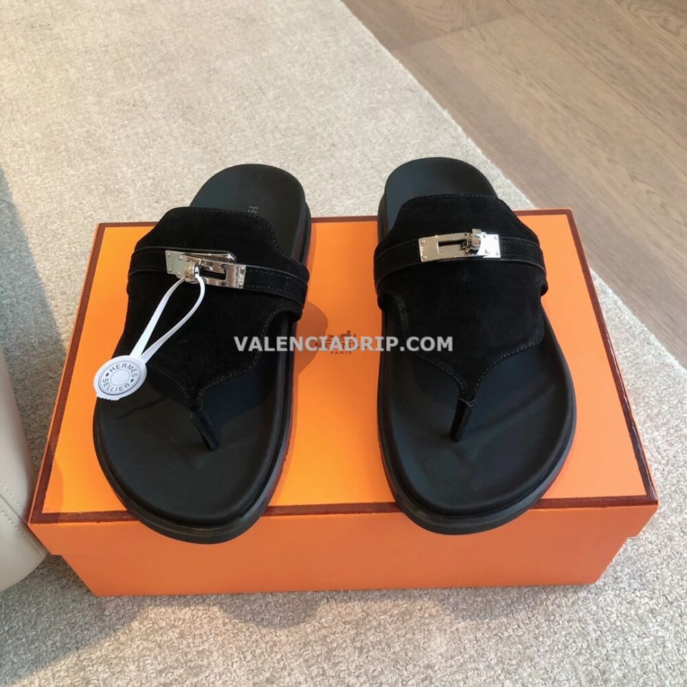 Chanclas Hermes - Negro