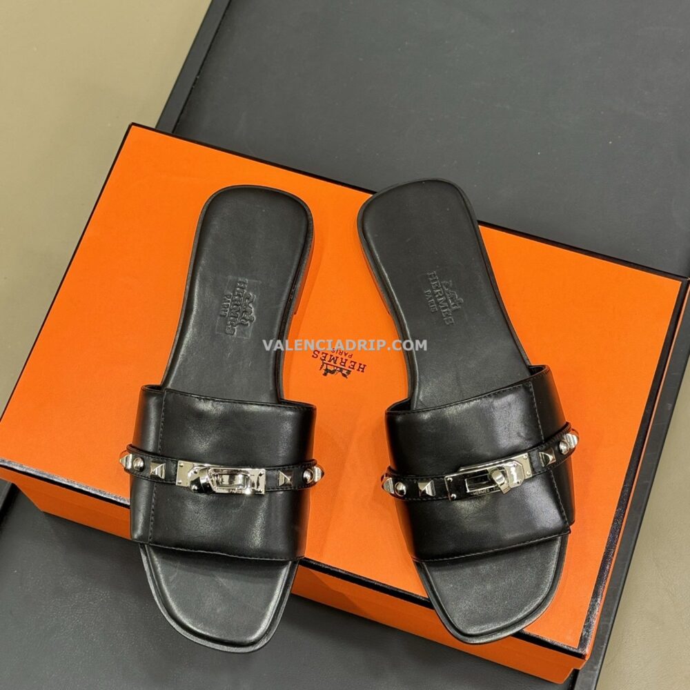 Chanclas Hermes - Negro