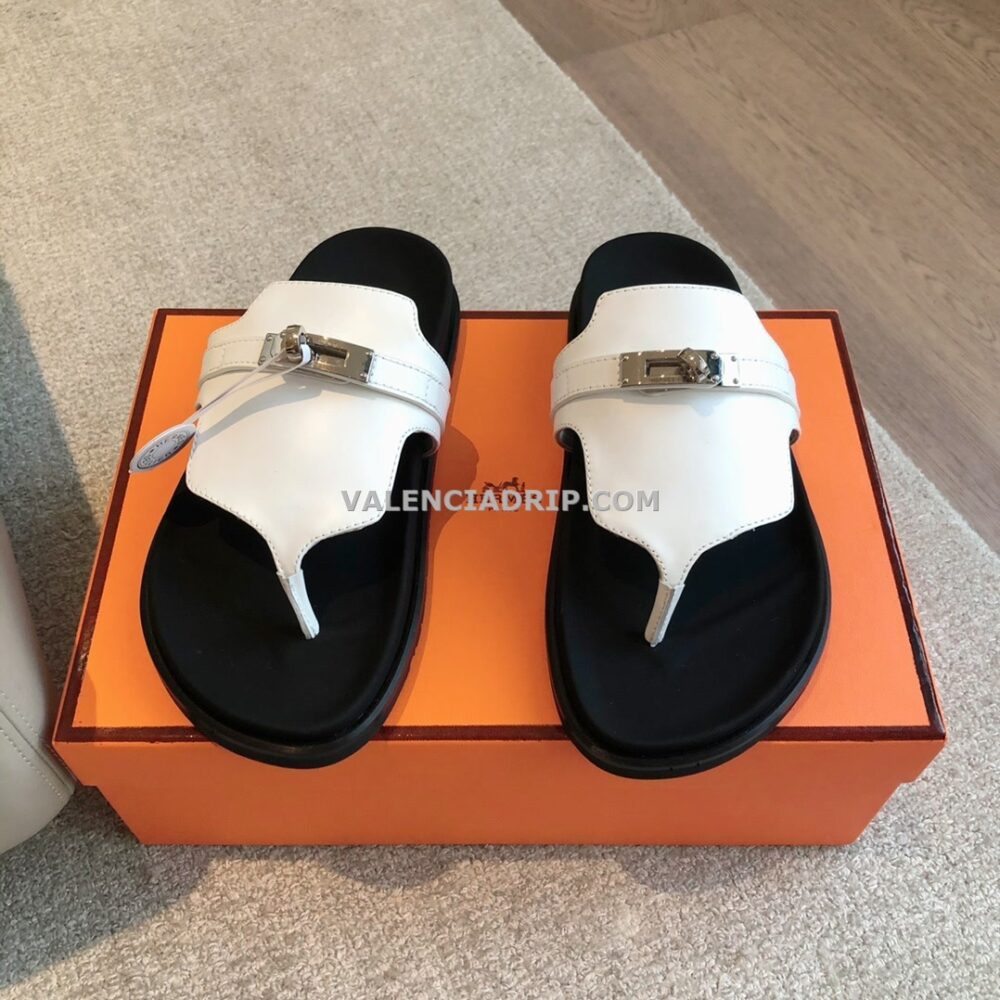 Chanclas Hermes - Blanco