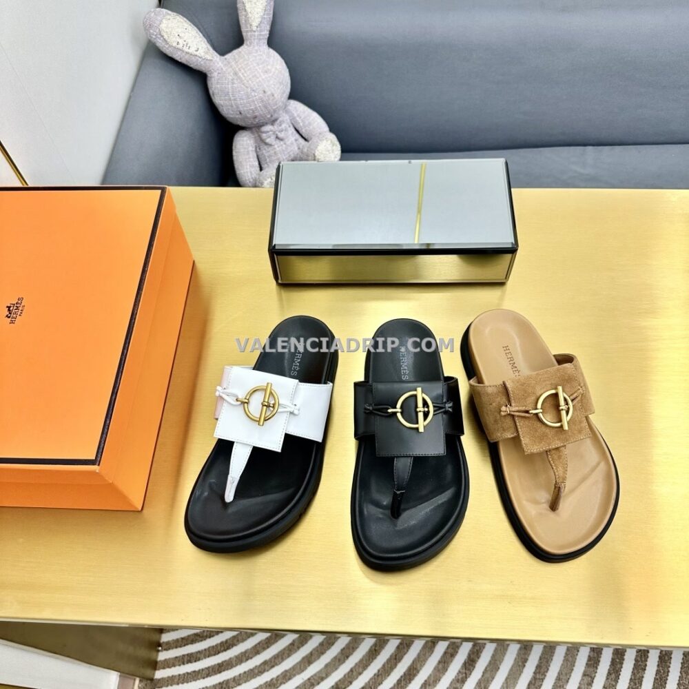 Chanclas Hermes - Negro