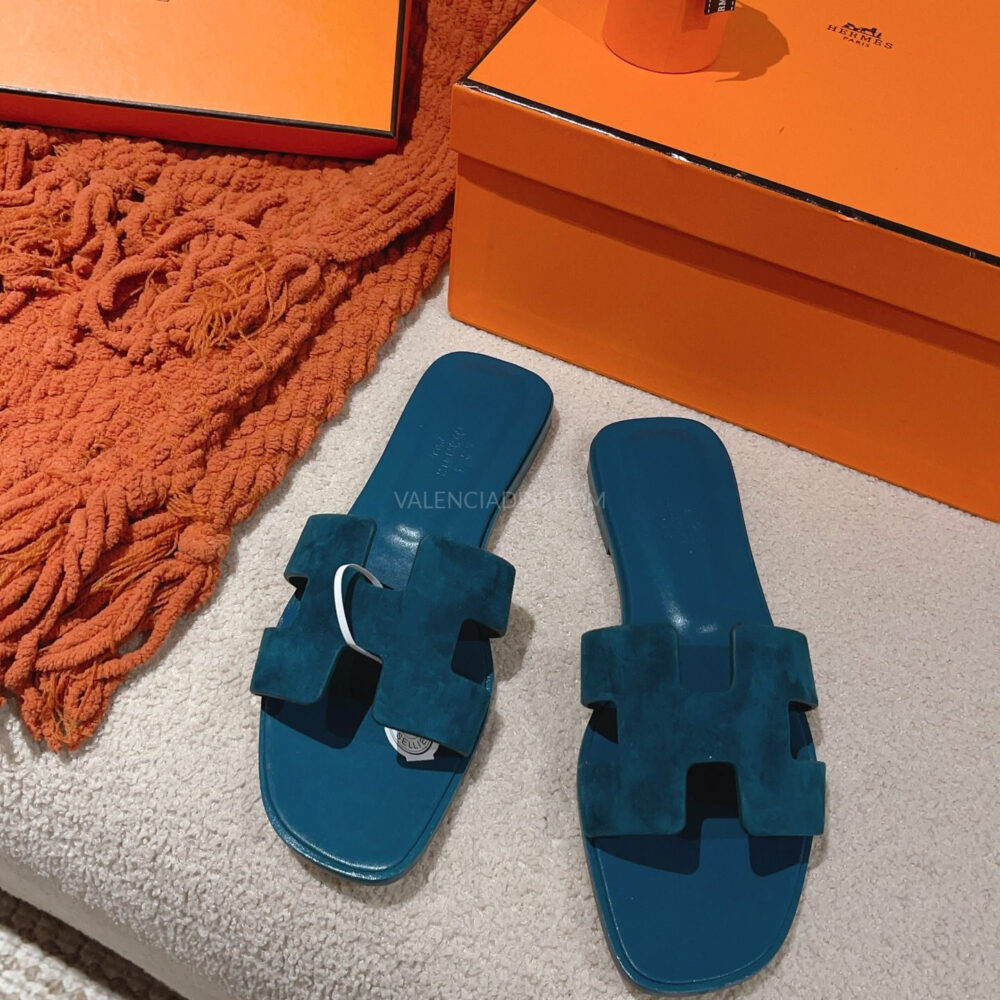 Sandalias Hermes - Oran Azul petróleo