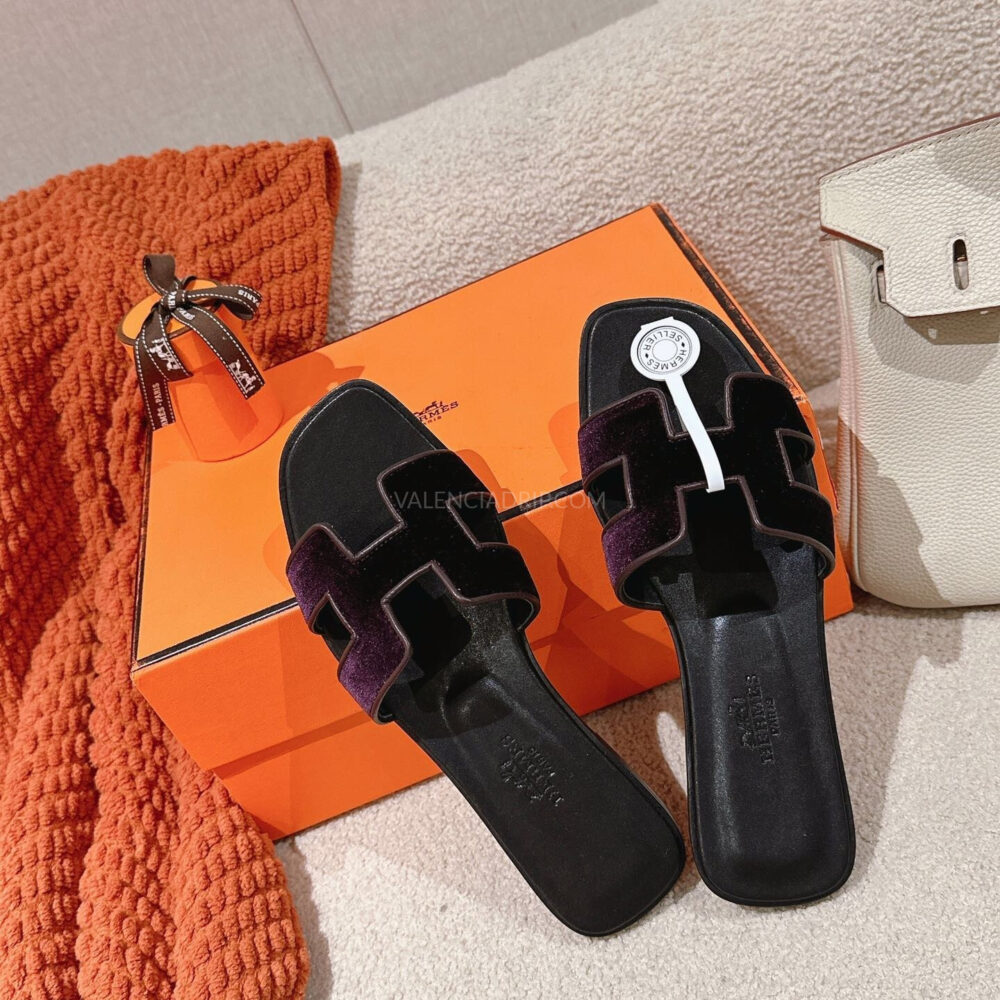 Sandalias Hermes - Oran Violeta oscuro