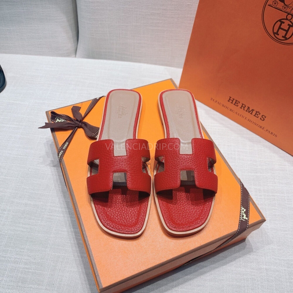 Sandalias Hermes - Oran Rojo