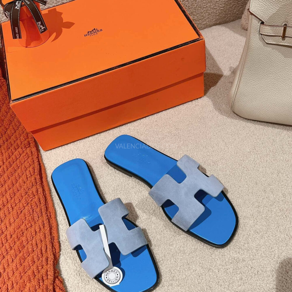 Sandalias Hermes - Oran Bleu Cameo