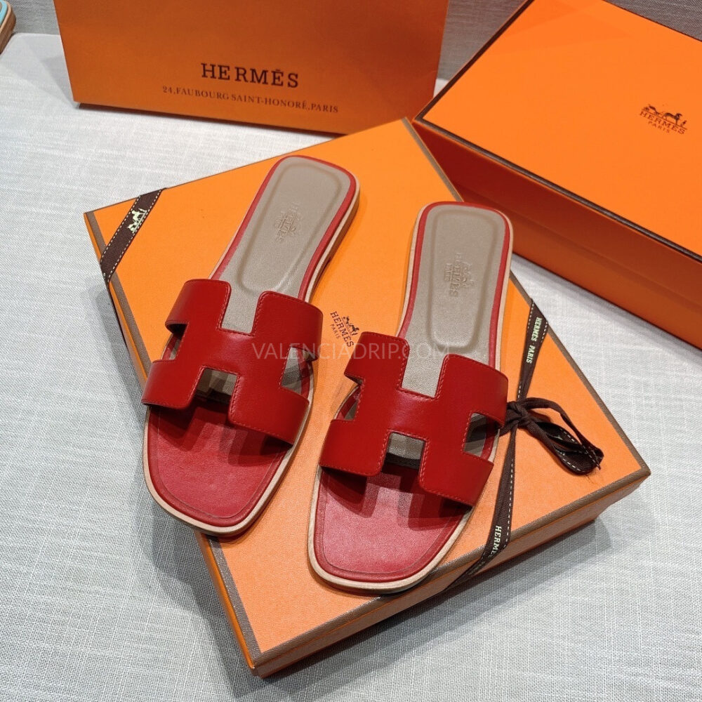 Sandalias Hermes - Oran Rojo