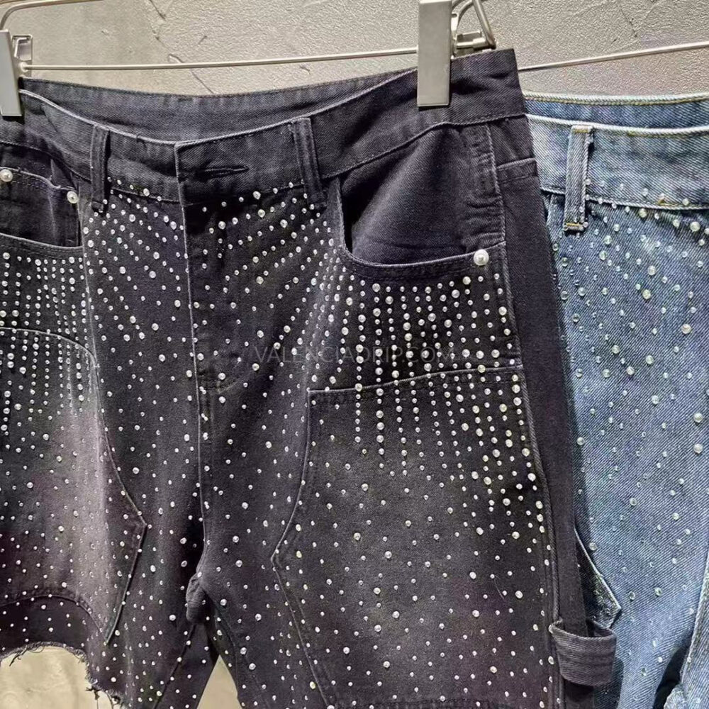 Vaqueros cortos Purple Brand negro