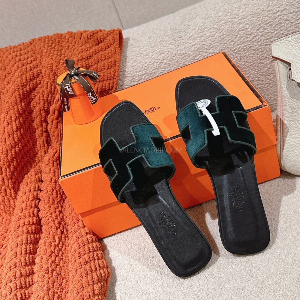 Sandalias Hermes - Oran Vert Foncé