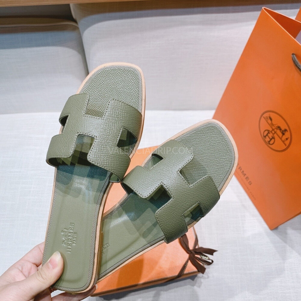 Sandalias Hermes - Oran Vert cactus