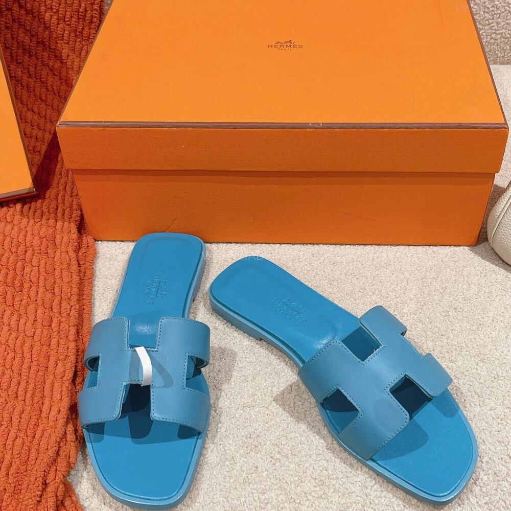 Sandalias Hermes - Oran Bleu Cameo