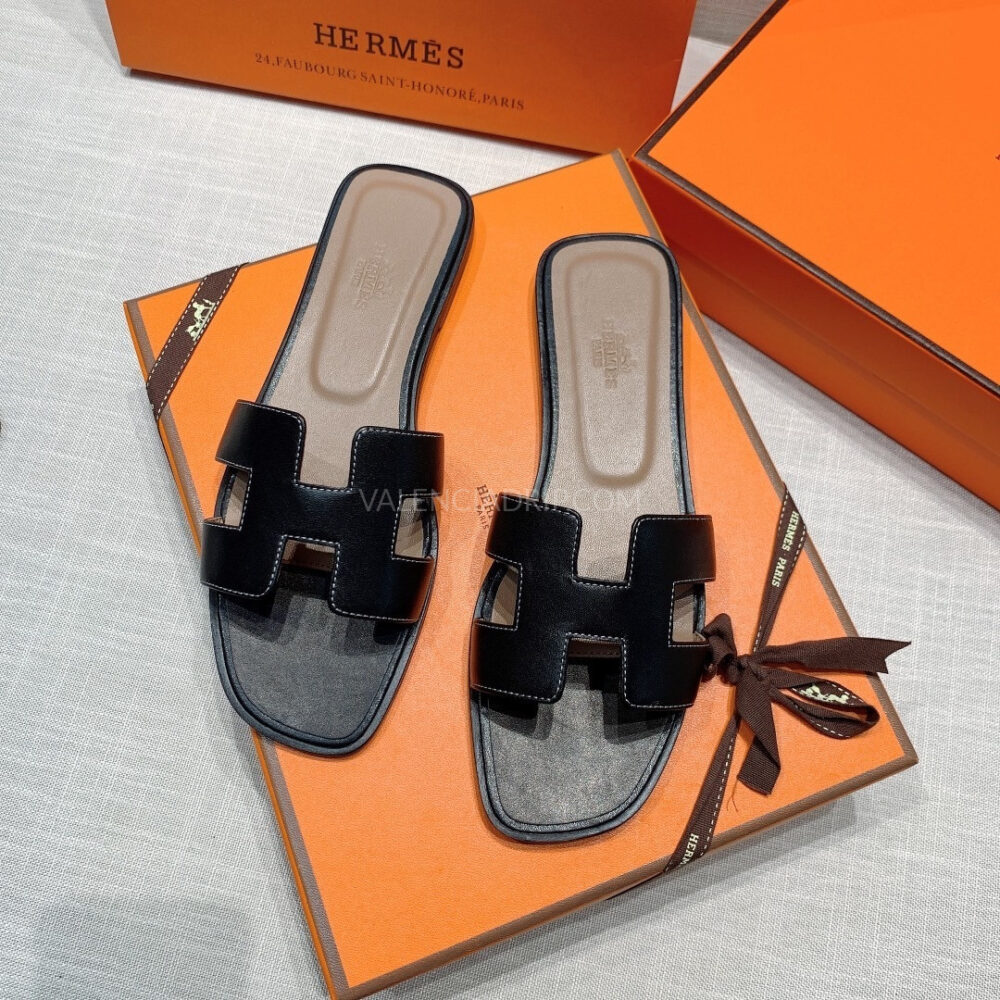 Sandalias Hermes - Oran Negro