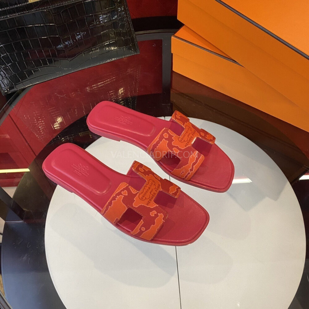 Sandalias Hermes - Oran Naranja y rosa