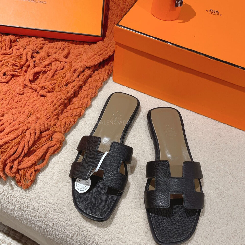 Sandalias Hermes - Oran Negro