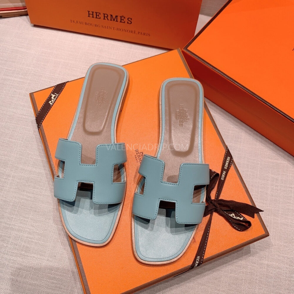 Sandalias Hermes - Oran Bleu Mineral